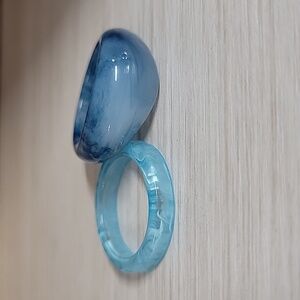 SET OF MARBLE SWIRL ACRYLIC RINGS